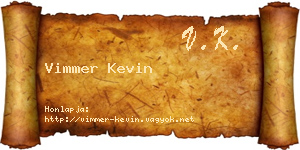 Vimmer Kevin névjegykártya